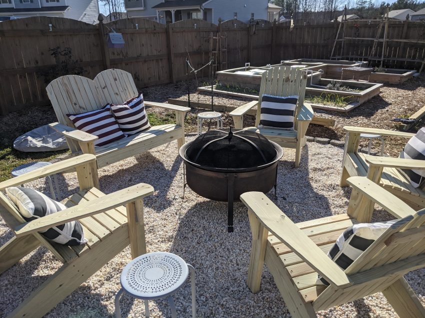 Cozy up to the fire pit